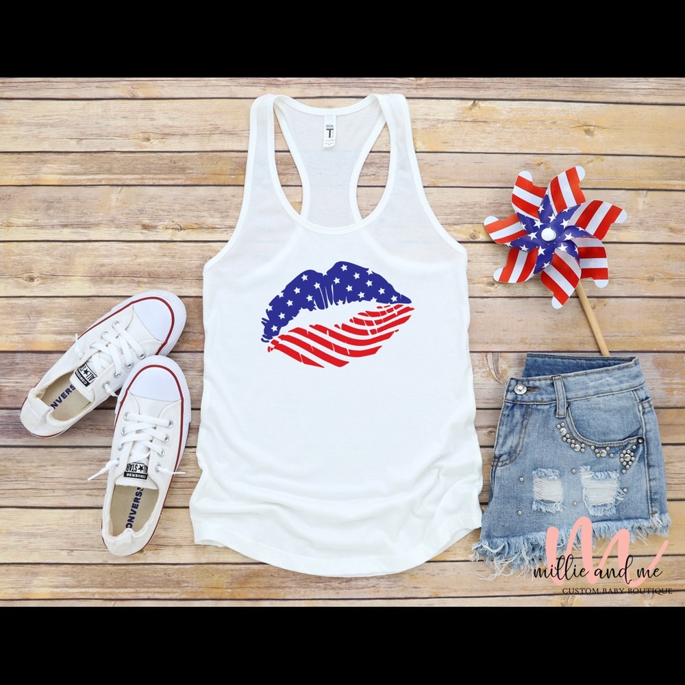 Patriotic Lips Tank
